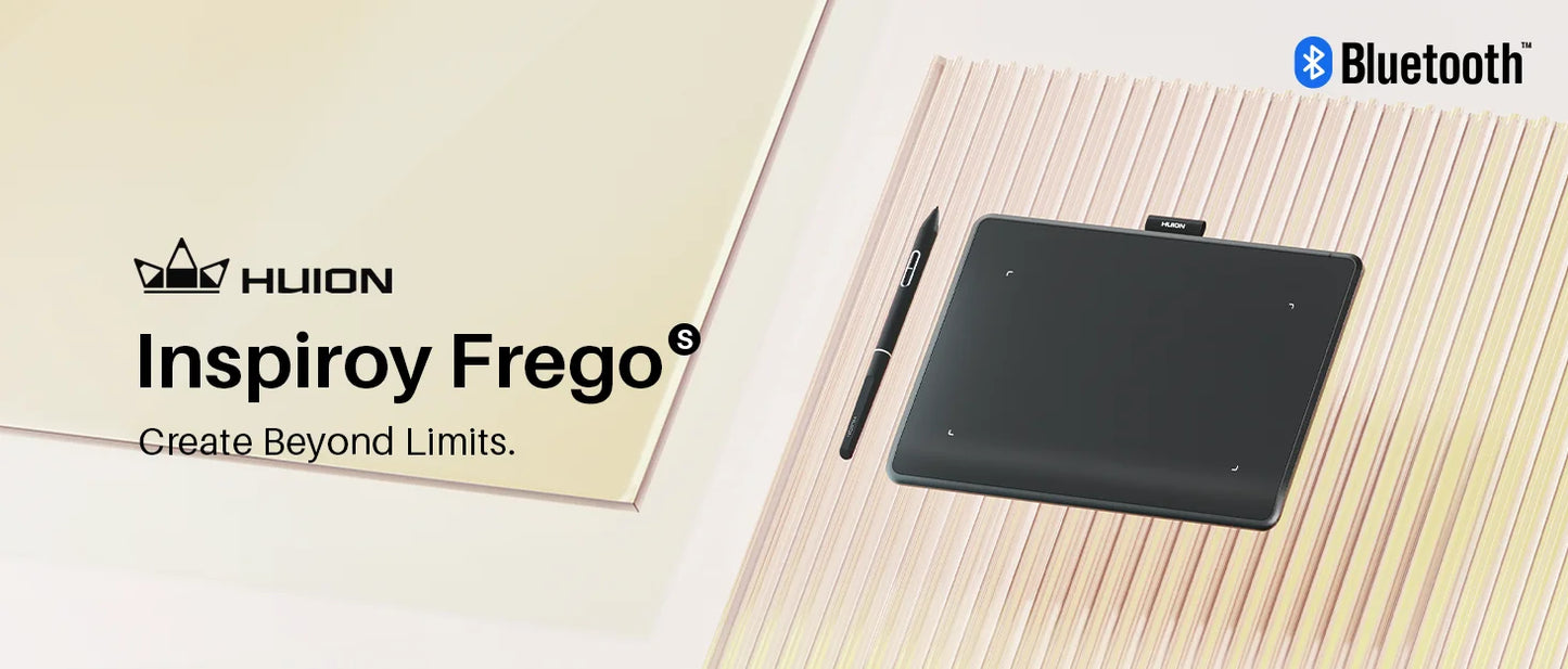 Huion Inspiroy Frego S Newest Graphics Tablet L310 Bluetooth Connectivity Wireless Drawing Tablet, 6.3x3.9 Inch Small Pen Tablet