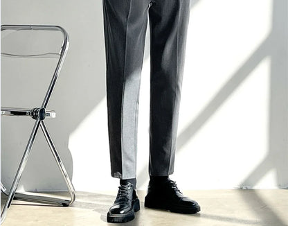 Office Social Tailoring Work Black Male Suit Trousers Business Men's Summer Pants Elegant 2024 Thin Casual Fabric Slacks Wear Up