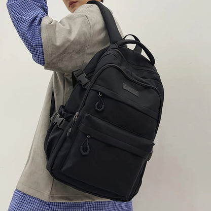 Schoolbag Unisex New Japanese Simple High School Student Junior High School Student Large-Capacity Backpack