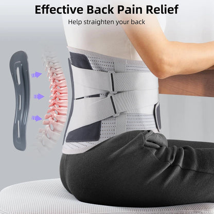 1PCS Back Brace for Lower Backs Pain Relief- Back Support Belt for Women Men for Sciatica.Removable Stays for Lower Back Support