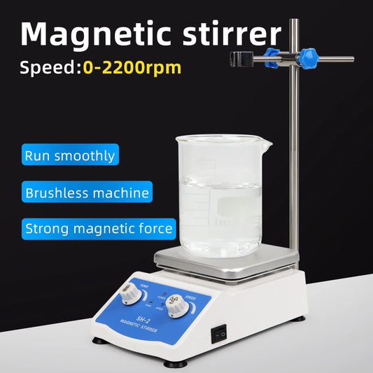 Magnetic Stirrer With Heating Digital Display Thermostatic Stirrer Laboratory Hot Plate Magnetic Mixer 2L 1600rpm Adjustable