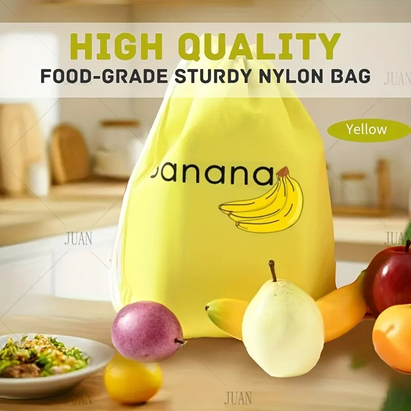 2/3 reusable fabric food storage bags - leak proof, breathable, drawstring design, can keep vegetables fresh for two weeks
