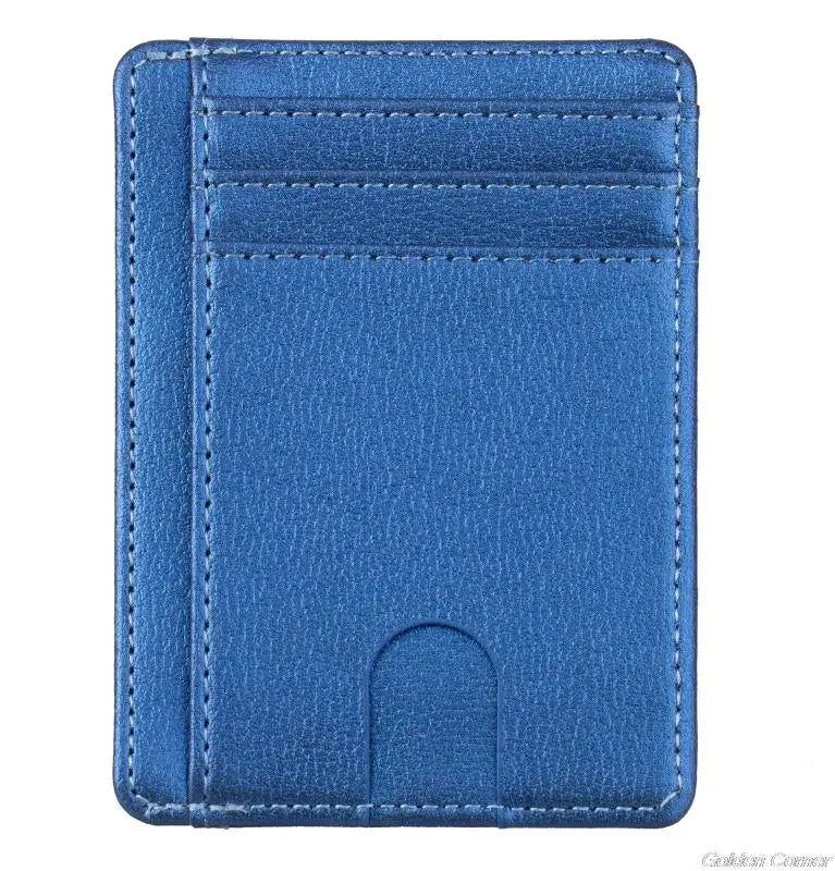 RFID Blocking Leather Wallet Credit Holder Purse Money Case for Men Women My28 21 Dropshipping
