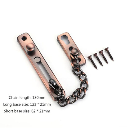 Door Chain with Lock Door Lock Bolt Chain Kids Safety Security Home Latch Buckle Guard Lock Anti-Theft Hotel Hardware Accessorie