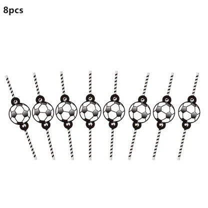 108*180cm Football Tablecloth Party Supplies Disposable Plate Tableware Party Birthday Party Decor Kids Boy Soccer Party Supplie