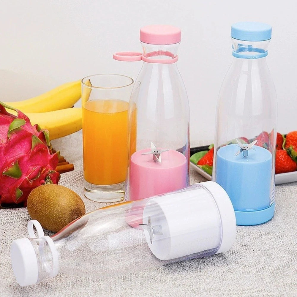 Fresh Juice Portable Blender USB Rechargeable Juicer Cup 6 Blades Multifunctional Electric Juicer Cup Fruits Milk Mixing Blender