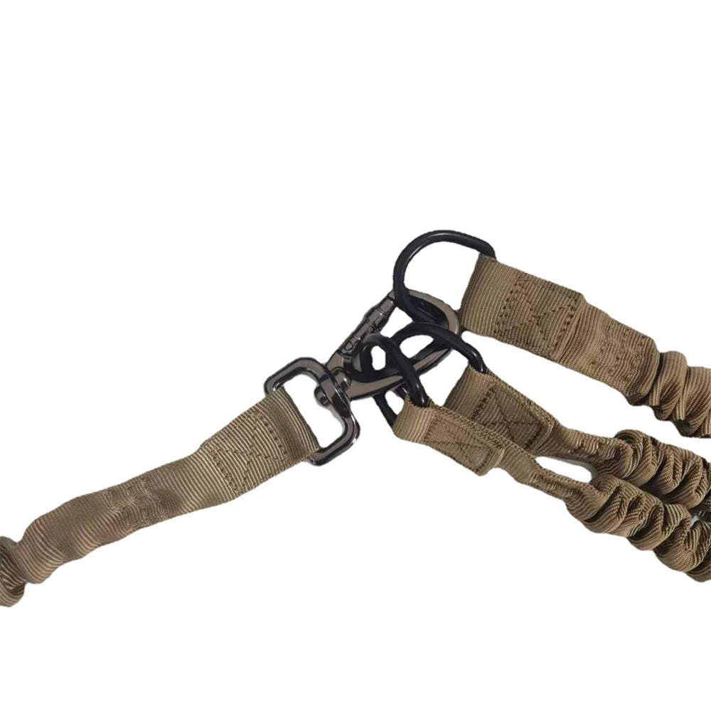 Dog Seat Belt 1-to-2 Extend Rope 54-90CM Elasticity Pet Safety Nylon Dog Leash with Car Seat Buckle Dog Accessories Olive Khaki