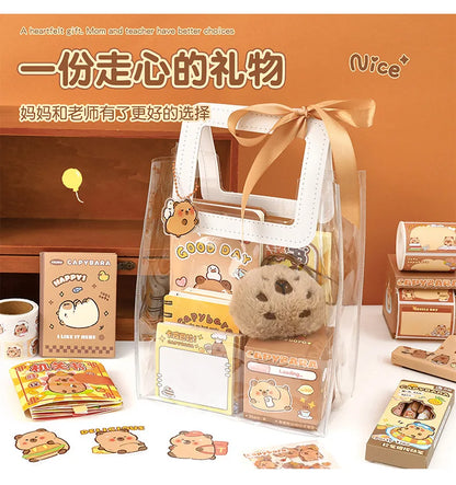 1 Set Capybara Stationery Set Student Graduation Gift Handbook Gift Bag Primary School Student Birthday Prizes