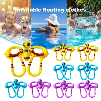 PVC Drifting Safety Vest Lightweight Inflatable Buoyancy Vest Portable Adjustable Webbing Safety Buckle Swim Pool Accessories