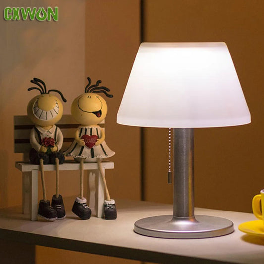 Smart Solar Table Lamp LED White Night Lights for Indoor Desk Outdoor Garden Household - Solar Powered Reading Light