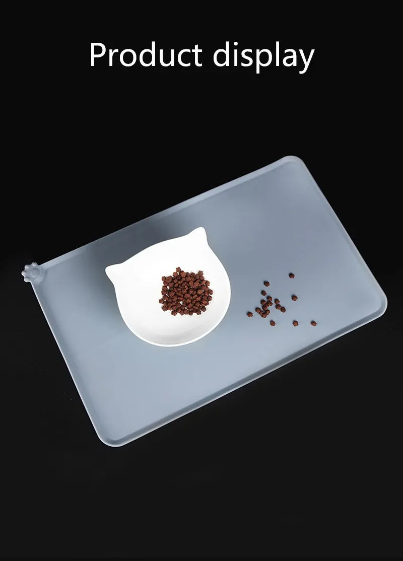 Silicone Pet Mat Pet Food Feeding Pad Waterproof Dog Cat Bowl Food Mat Puppy Feeder Tray Water Cushion Placemat
