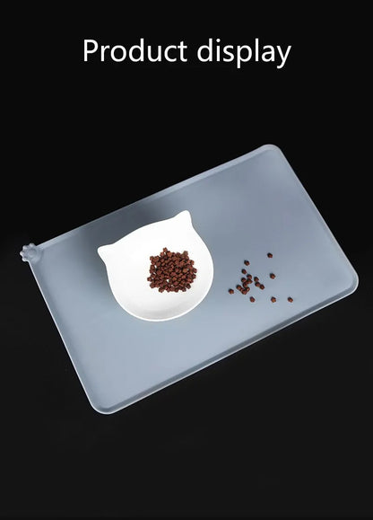Silicone Pet Mat Pet Food Feeding Pad Waterproof Dog Cat Bowl Food Mat Puppy Feeder Tray Water Cushion Placemat