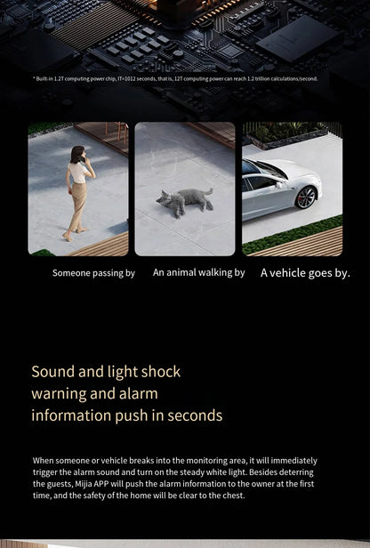 Xiaomi Mijia APP IP67 Waterproof 10000mah Battery Smart Outdoor IP Camera 2.5k HD  Wireless Security Infrared Night Vision Cam