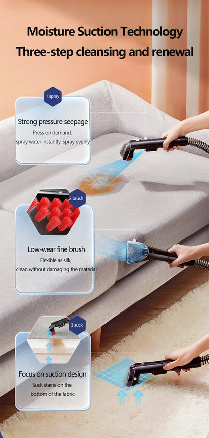 BISSELL SpotClean Handheld Steam Cleaner Sofa Carpet Curtain Car Vacuum Cleaner Spray Suction Integrated Machine Clean Machine