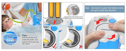 2025 new Baby Bath Shower Head Toys for Kids Ages 2-4 Bath Toys for Infants with Elephant Water Pump for Kids 3-5 Kids Bath Toys