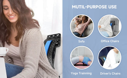 Adjustable Back Stretcher Waist Back Cracking Device Back Cracker 4 Level Spine Board Magnetic Therapy Shoulder Back Pain Relief