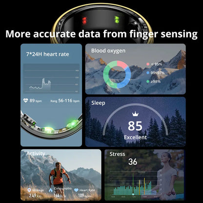 Smart Ring R06 Men Women Health Monitor IP68 5ATM Waterproof Smartring Fitness Tracker Man Smart Rings Multiple Sport Modes