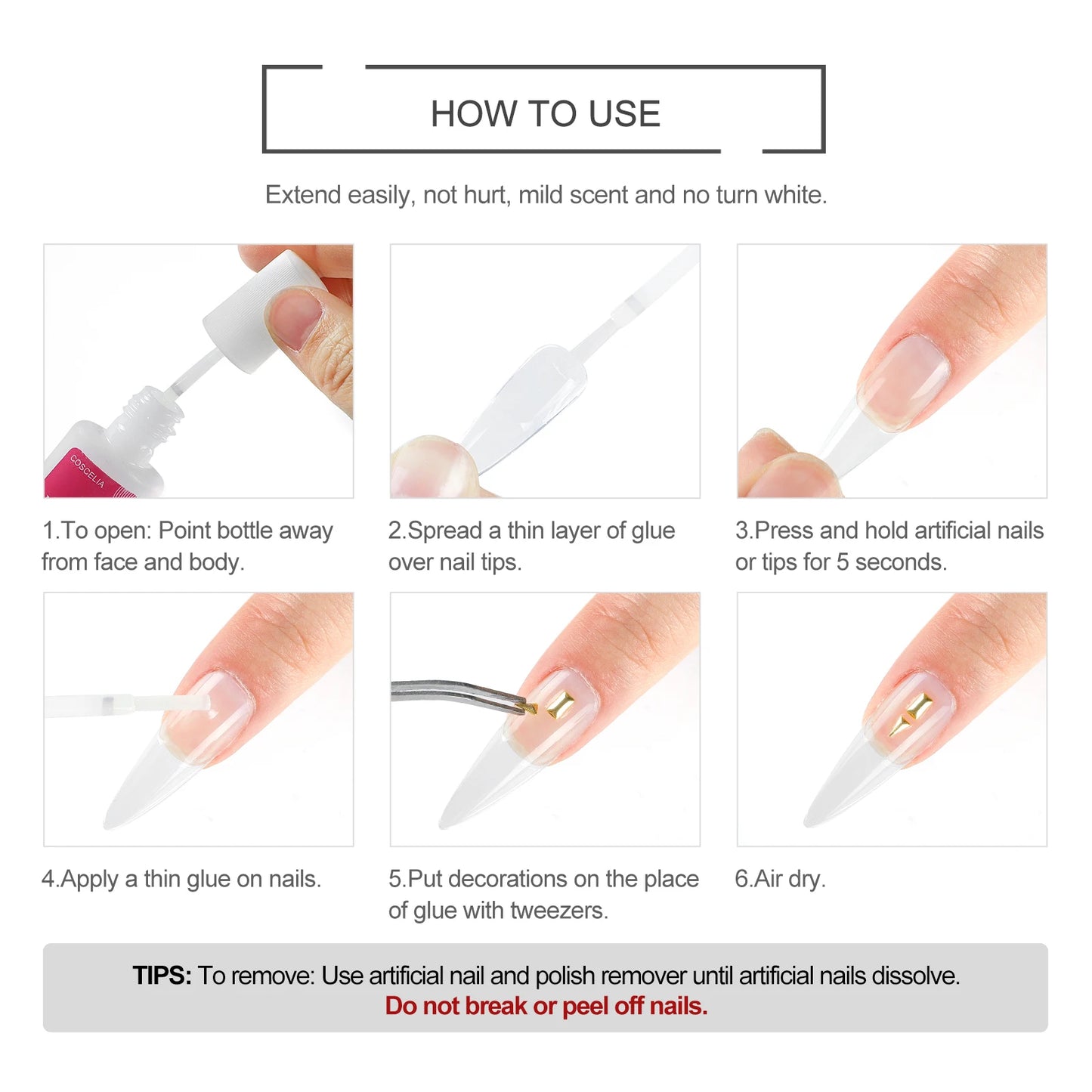 1/3/5/10/15/20pcs Fast-dry Nail Glue Professional Nail Tip Bond Glue 2g/3g/10g for False Nail Tips Long Lasting Glue Nail Tools