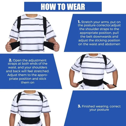 Male And Female Back Posture Corrector Shoulder Posture Corrector With Waist Support Used To Improve Posture ﻿
