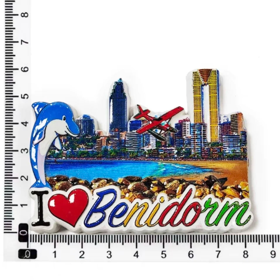 Europe Spain Barcelona Madrid Valencia Alicante Benidorm  3D Fridge Magnets Decoration Handicraft Magnetic Refrigerator