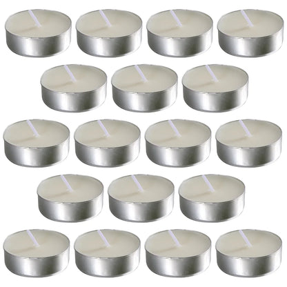 50 Pcs Small Tea Light Round Scented Candles Posing Travel Tealight Candless