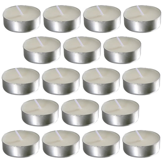 50 Pcs Small Tea Light Round Scented Candles Posing Travel Tealight Candless