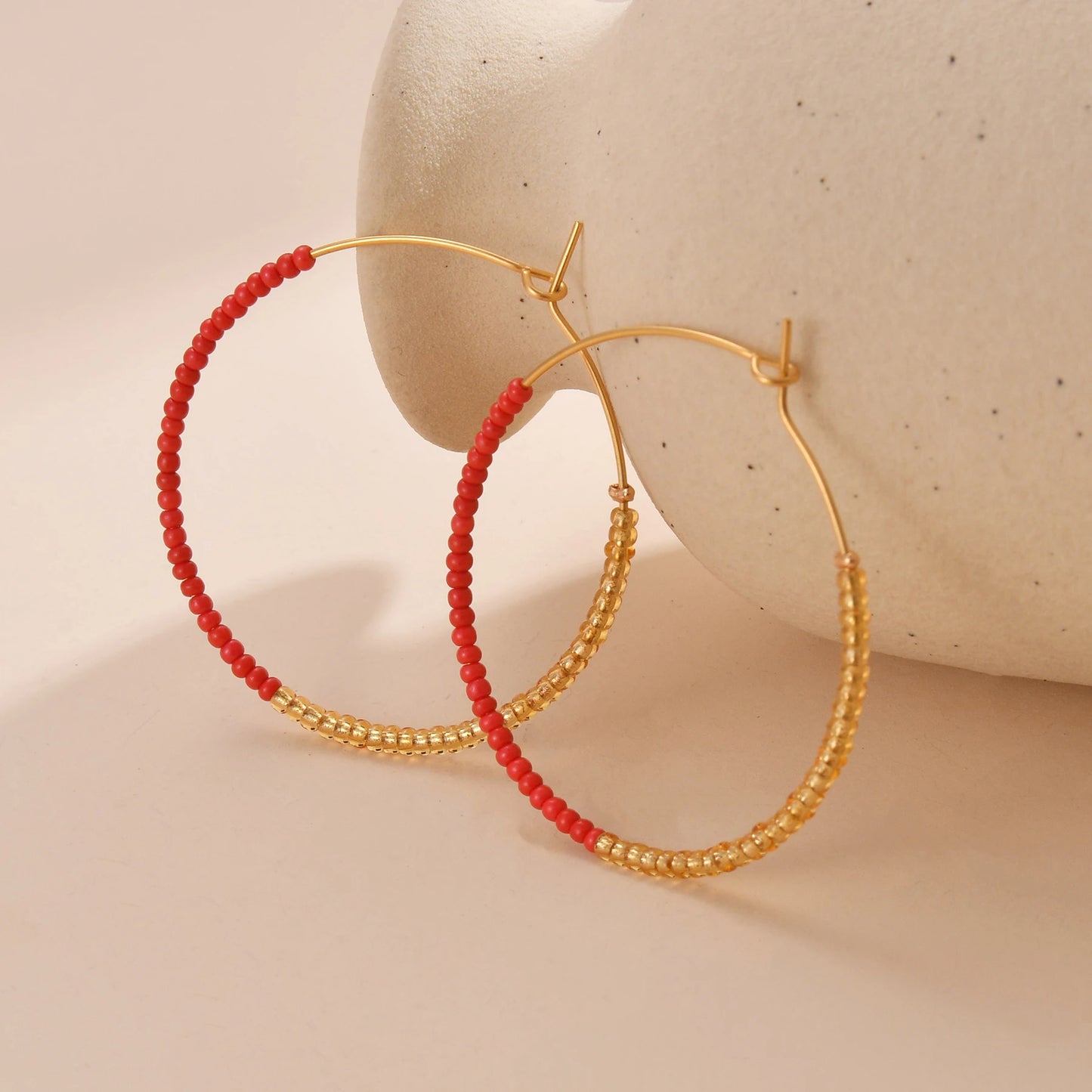 Bohemian Fashion Colored Beaded Earrings Exquisite Round earring For Women Handmade Summer Beach Jewelry Accessories Gifts