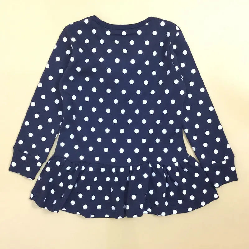 Baby Girls T-Shirt 1-6 Years Long Sleeve Cotton Cartoon Deer Printing Tops Toddler Girl Children T Shirts KF706