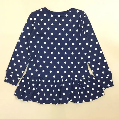 Baby Girls T-Shirt 1-6 Years Long Sleeve Cotton Cartoon Deer Printing Tops Toddler Girl Children T Shirts KF706