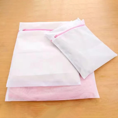 3PCS Pink Grid Laundry Bag for Home Organization - Classification Clothing Care Bag