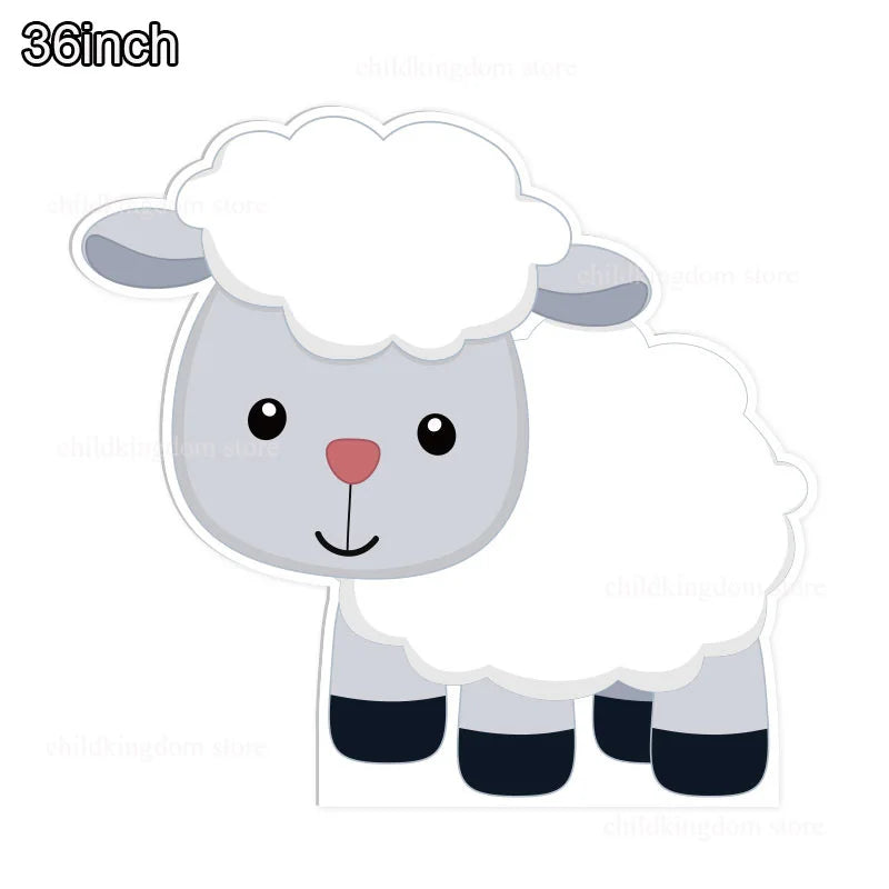 Custom Farm Birthday Party Backdrops Farm Cow Cutouts KT Board DIY Birthday Balloons Farm Birthday Baby Shower Party Bacground