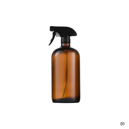 Refillable Empty Anti-UV Amber Glass Spray Bottles Container with Triggers Caps for Essential Oils Lotions Perfumes