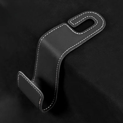1pc car seat headrest hook, PU leather hook can hang storage box, wallet jacket, umbrella, grocery bag, internal accessories