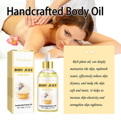 OceAura Vanilla Body Care Oil for Dry Skin Slimming Massage Moisturizing and Firming Skin Body Care Essential Oil 4oz
