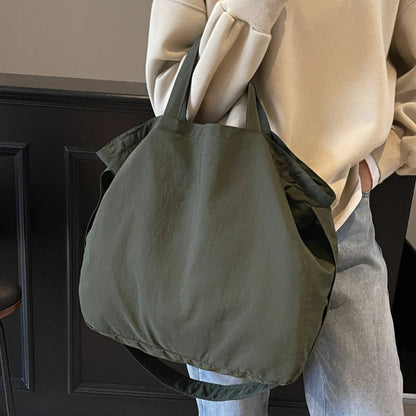 Tote Bag for Women 2025 New Large-Capacity Canvas Shoulder Bag Commuter Computer Bag Large Bag Handbag Korean Style Work Class Travel Play Shopping Shopping