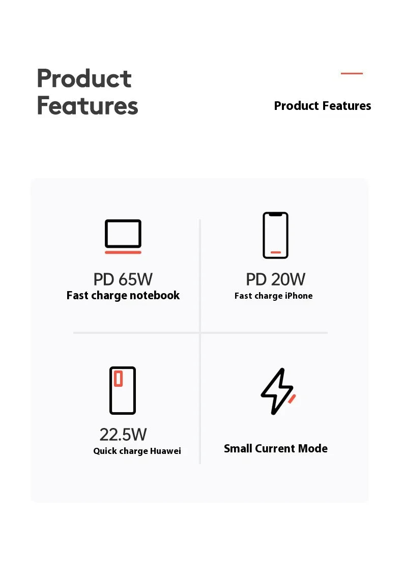 USAMS 30000mAh Power Bank 65W USB-C/A Fast Charging Portable External Battery Mobile PowerBank For iPhone16 Pro MacBook Laptop