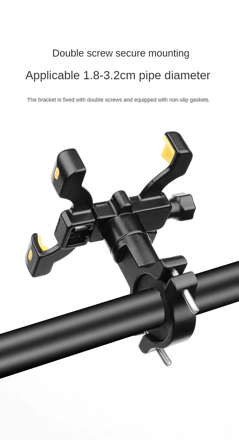 Bicycle Mountain Bike Four Claw Mobile Phone Stand Outdoor Sports Aluminum Alloy Mobile Phone Stand Cycling Mobile Phone Stand