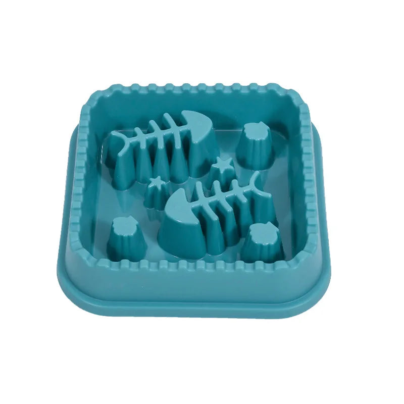 Pet Slow Food Bowl Anti-choking Feeder PP Plastic Dish Bowl Home Dog Eating Plate Anti-gulping Feeding Supplies