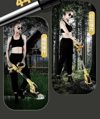 Electric lawn mower Small household lawn Lithium battery rechargeable  mower High power lawn mower