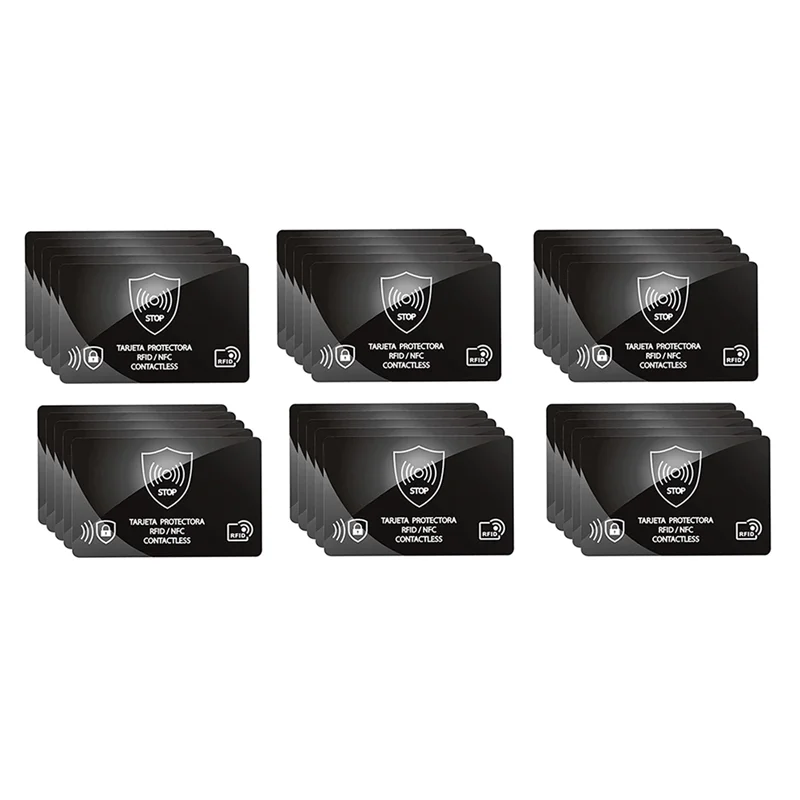 A99E-Anti-Theft RFID Blocking Card Holder 30Pcs NFC Shield Case IC Bank Card Protection Secure Wallet Blocker