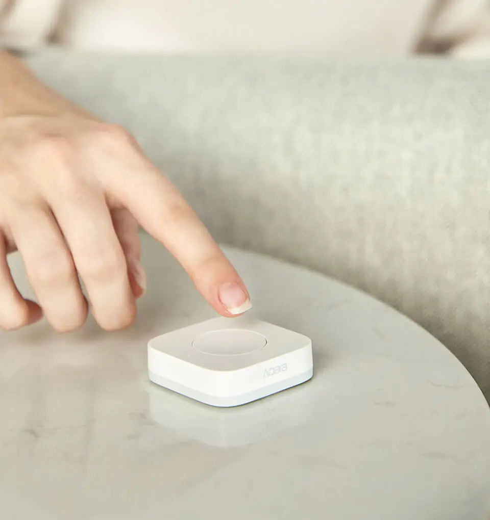 Aqara Mini Wireless Switch Zigbee Connection Versatile 3-way Control Button For Smart Home Devices Compatible With Apple HomeKit