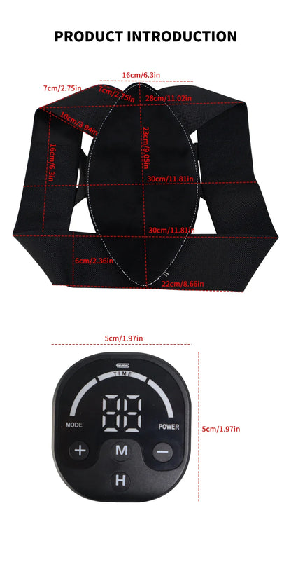 EMS Perfect Posture Belt Corrector Back Massage With Muscle Stimulator For Adult and Kids Improve Lumbar Support Posture