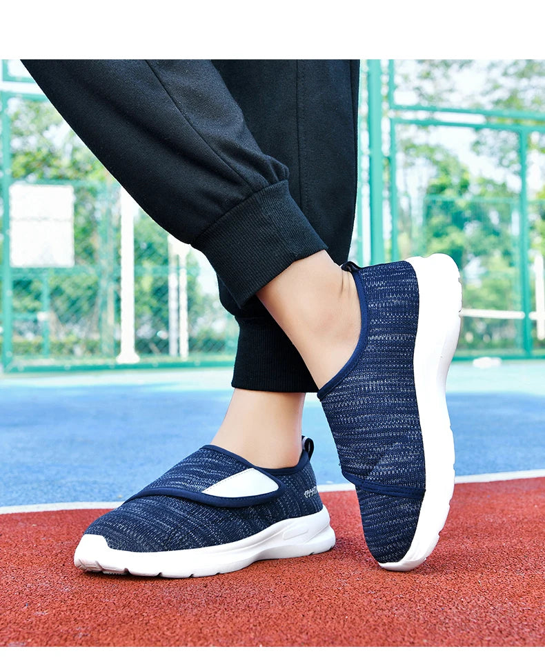 Diabetic Shoes for Men Wide Width Walking Shoes Slip-On Orthopedic Shoes for Swollen Feet Foot Pain Relief Cushion Sneakers