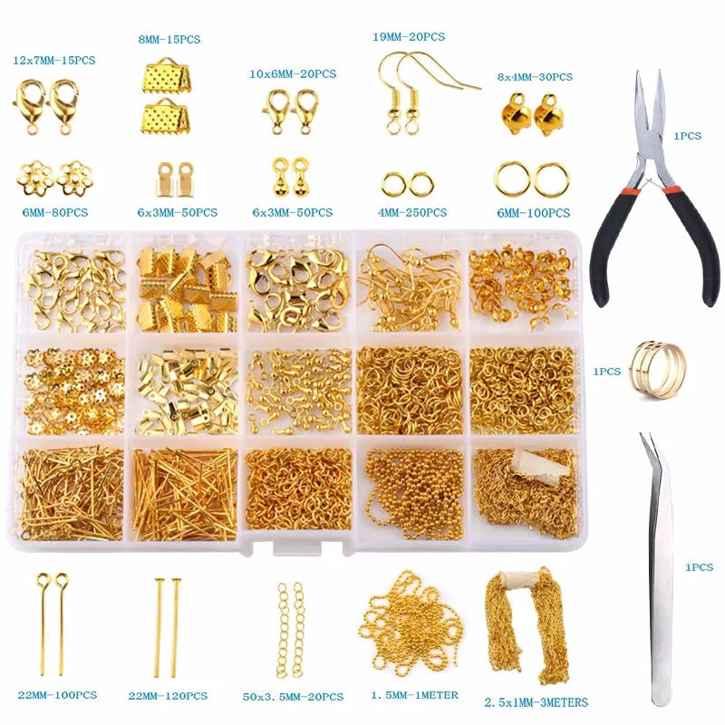 Jewelry Making Supplies Kit with Jewelry Making Tools Earring Charms Jewelry Wires Jewelry Findings Jewelry Making and Repair