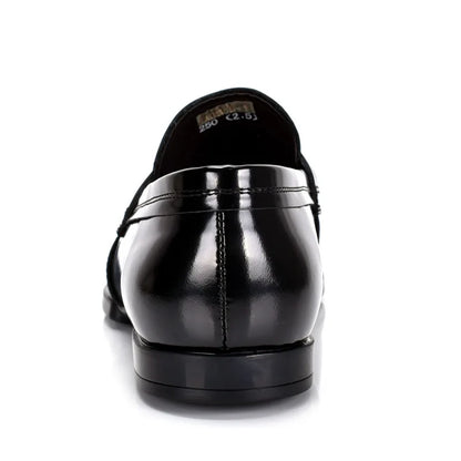 Luxury Slip On Dress Shoes Men Genuine Leather Italian Loafer Shoes For Men Black Patent Leather Formal Oxford Men Wedding Shoes