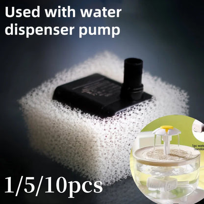 1/510pcs Cat Water Fountain Foam Filters - Compatible with Square Dispensers, Pre-Filtered for Fresh & Clean Drinking Water