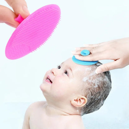 New Soft Silicone Baby Bath Head Massage Brushes Hair Washing Brush Scalp Comb Kids for Newborn Bath Wipe Washing Hair Tools