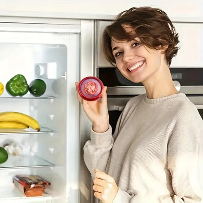 1pc/4pcs Reusable Food Freshness Preservation Pods with Stretchable TPU Lids - Food Storage Containers for Fruit & Vegetable - W