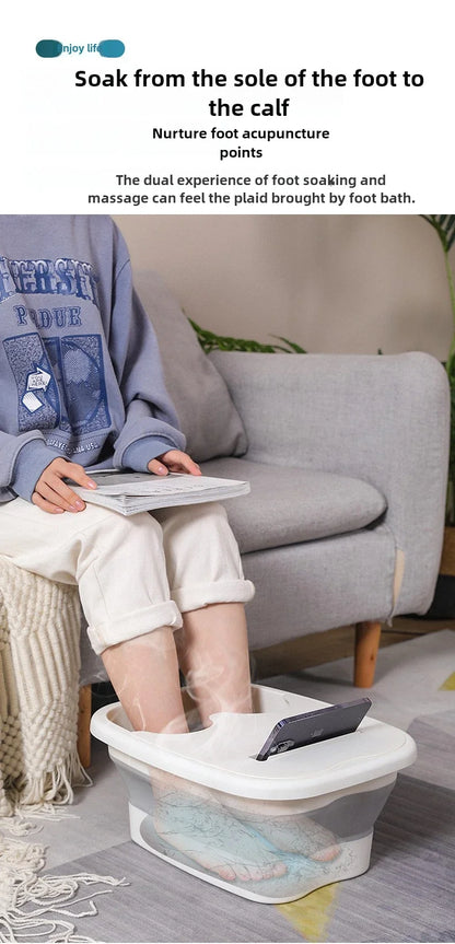 Foldable Footbath Massage Bucket Soaking Bucket Folding Basin Spa Foot Bath Bucket Household Sauna Bathtub Pedicure Bath Bathtub