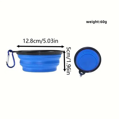 1PC Collapsible Portable Dog Food Bowl, Suitable for Outdoor Drinking Water Travel Supplies Dog Food Bowl